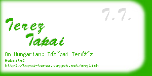 terez tapai business card